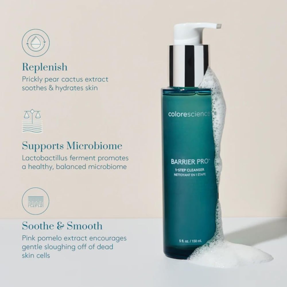 Colorescience Barrier Pro 1-Step Cleanser fragrance-free formula for sensitive skin