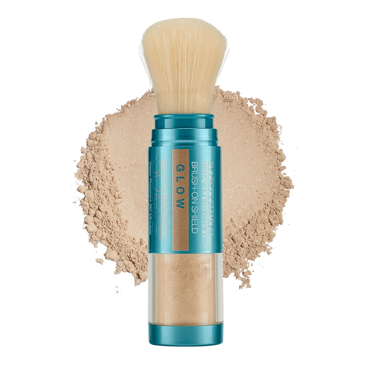 Colorescience Sunforgettable brush-on shield glow finish adds luminous protection.