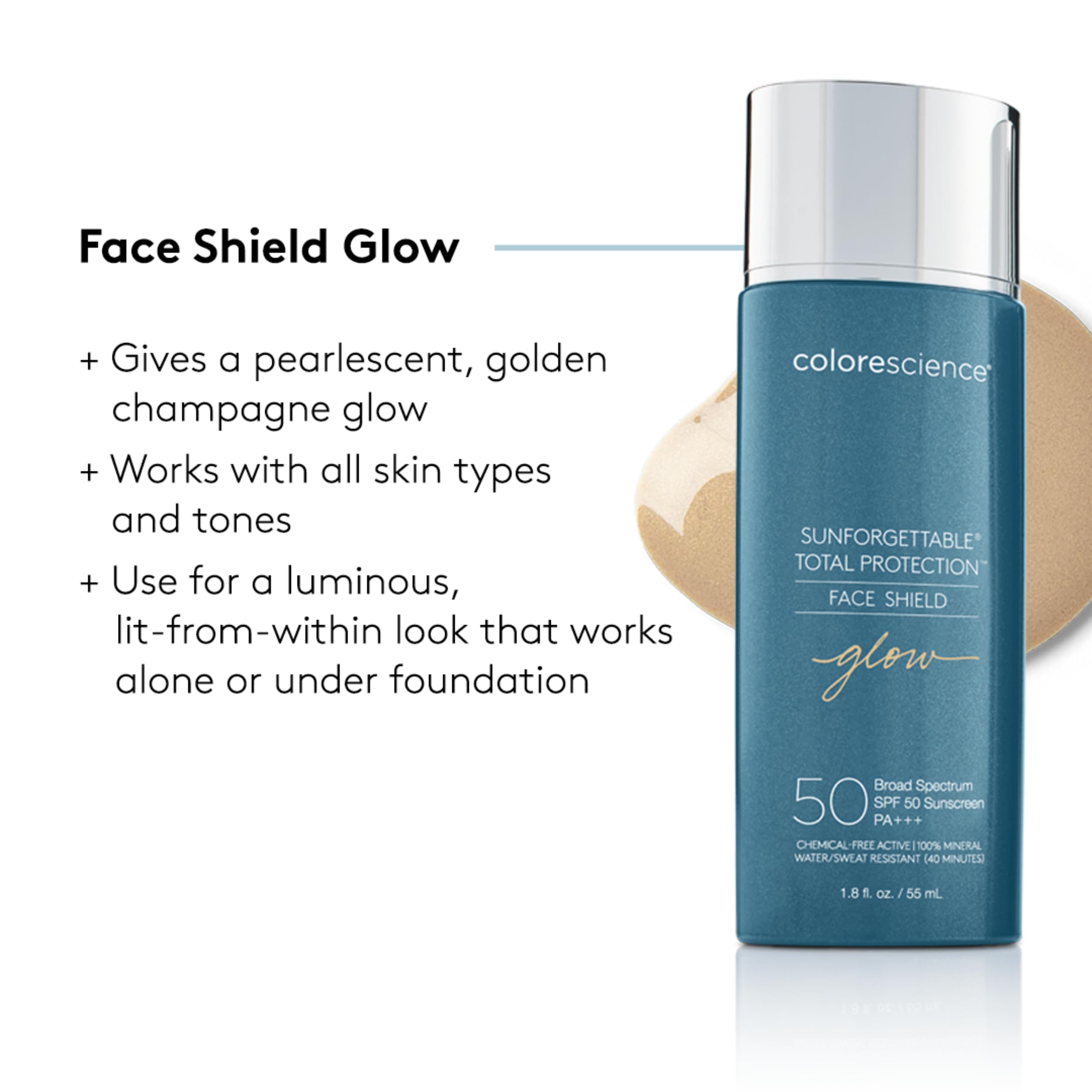 Colorescience Water-resistant 40 minutes icon on bottle