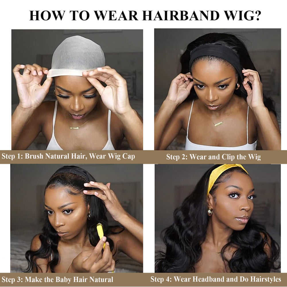 Colorful Queen elastic headband wig easily fits different head sizes