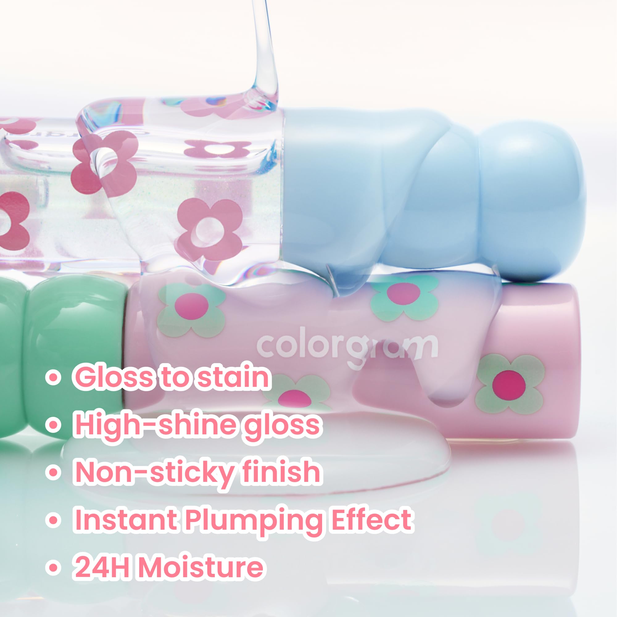 Brillo alto de COLORGRAM Fruity Glass Tint 07 Shy Guava con color duradero