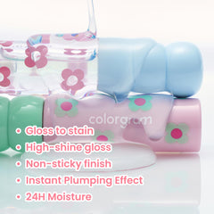 Brillo alto de COLORGRAM Fruity Glass Tint 07 Shy Guava con color duradero