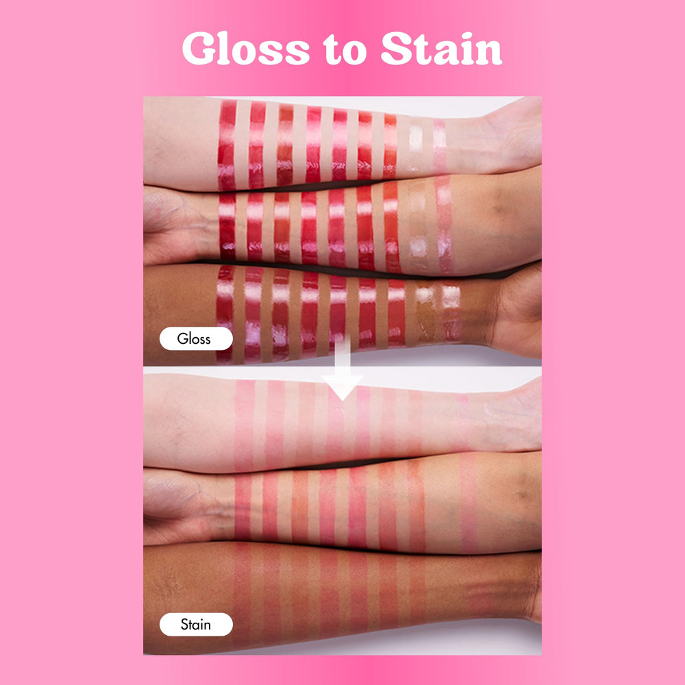 Delineado suave de labios con COLORGRAM Fruity Glass Tint 07 Shy Guava