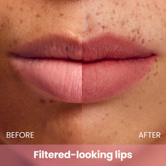 Aplicación del COLORGRAM Nude Blur Tint en labios, acabado mate suave y cómodo.