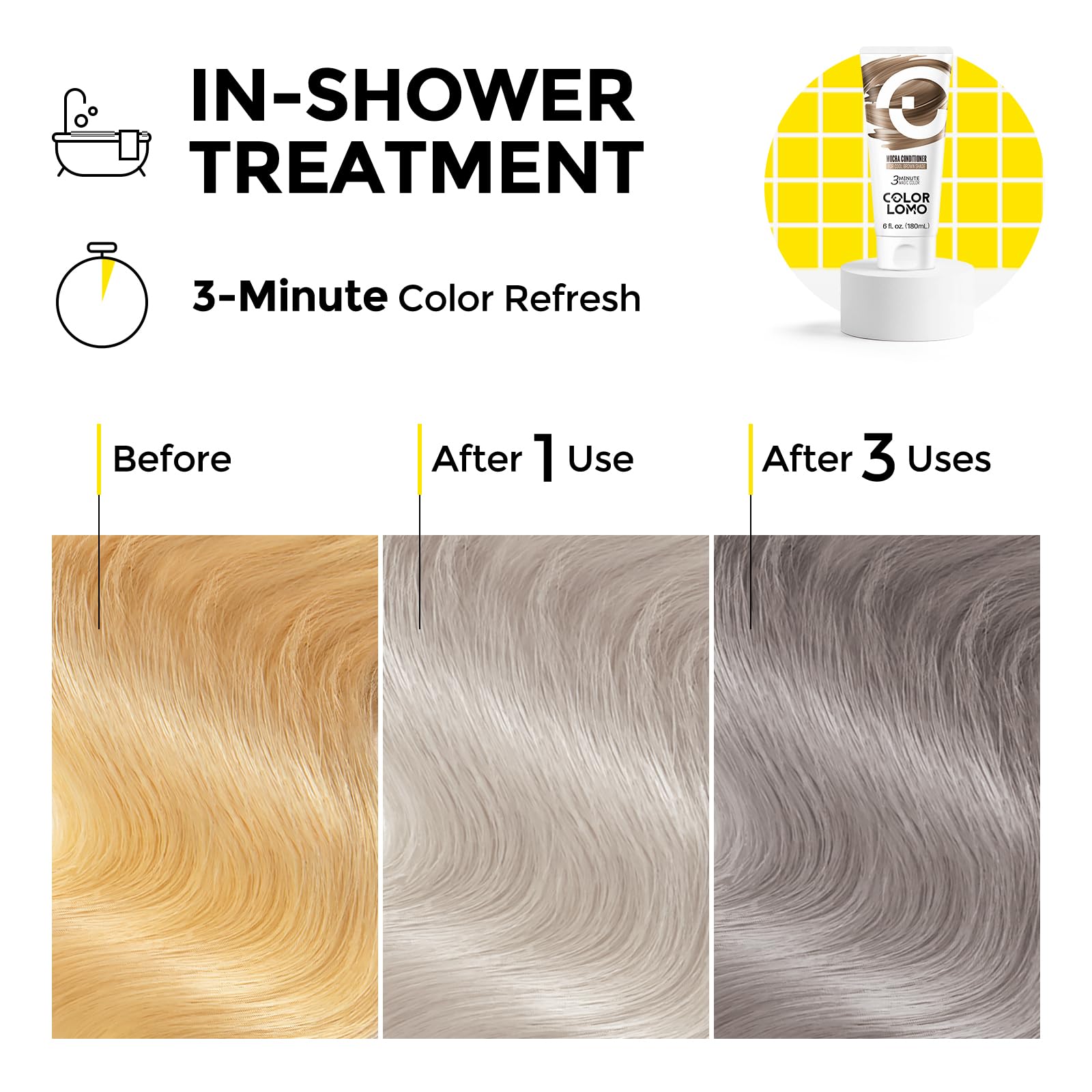 COLORLOMO Mocha on wet hair extends color as daily conditioner