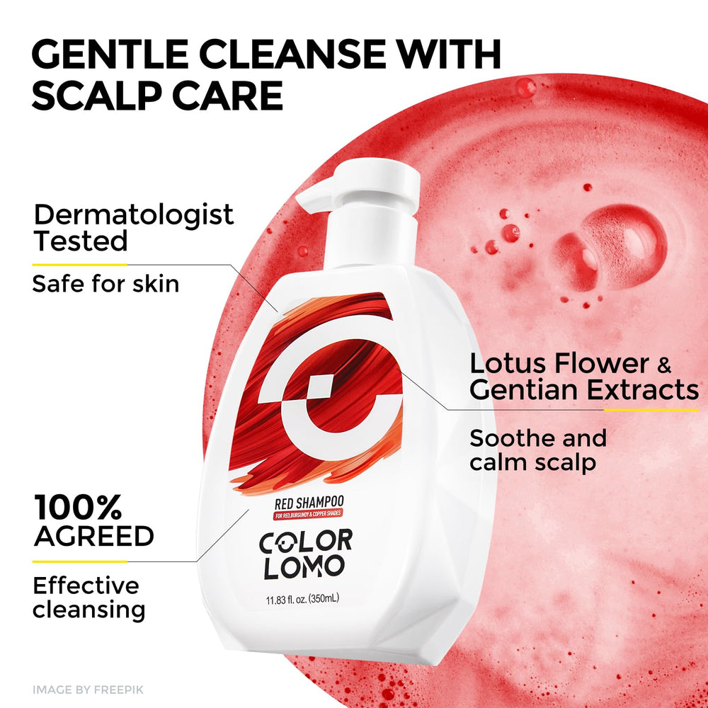 COLORLOMO sulfate-free formula signals gentle cleansing for color-treated hair.