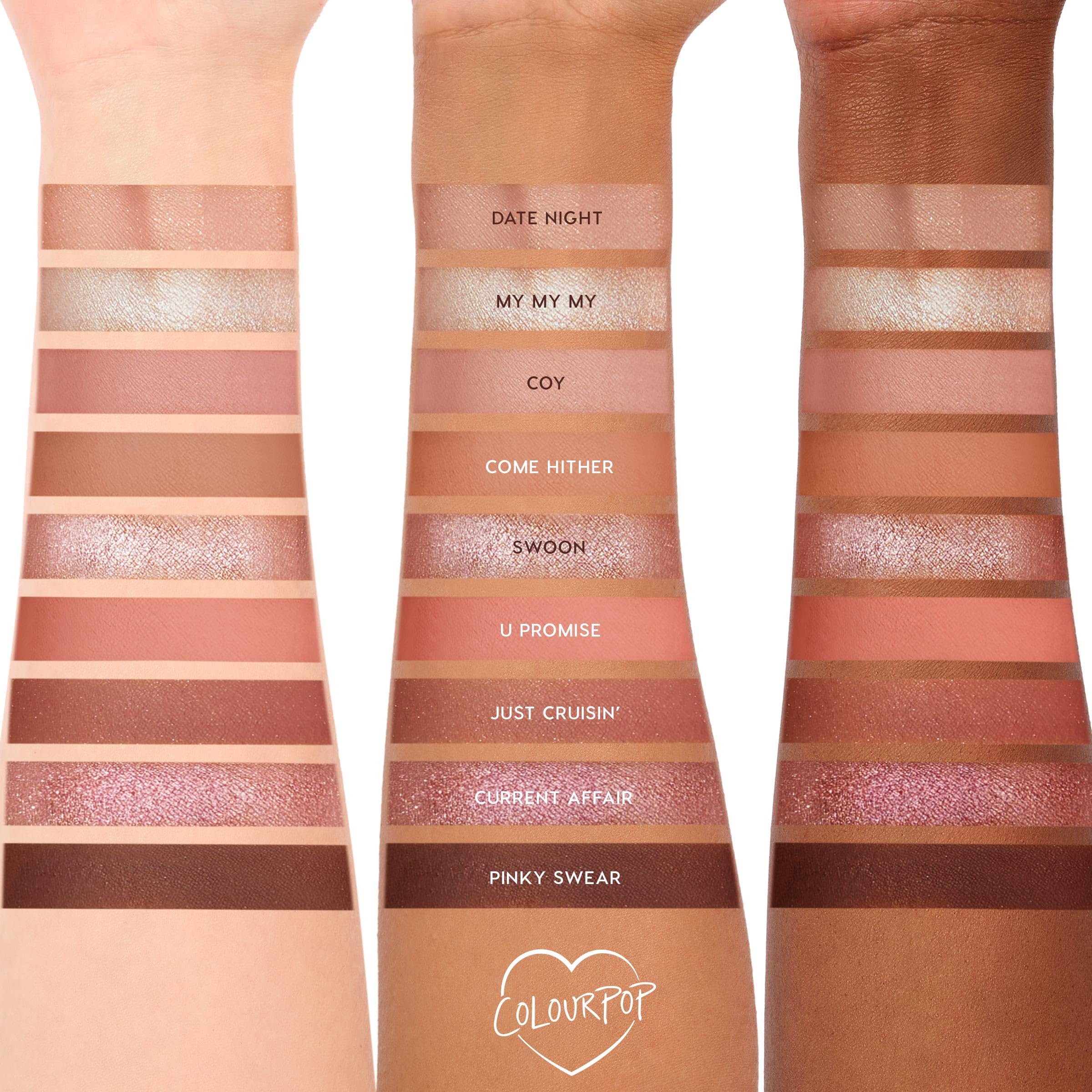 ColourPop empaque colorido que facilita elegir tonos para ocasiones