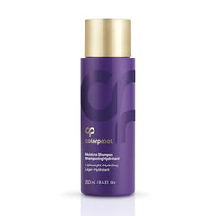 ColorProof Moisture Shampoo label closeup highlighting nourishing formula