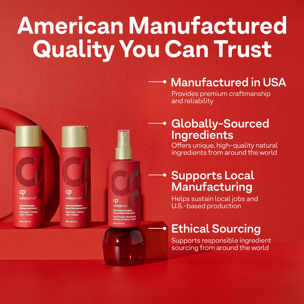 ColorProof Volume Shampoo polyglutamic acid moisture focus emphasizes hydration without weighing down