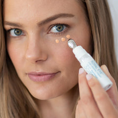 Colorescience Total Eye 3-in-1 Renewal Therapy packaging highlights vegan, fragrance-free formula