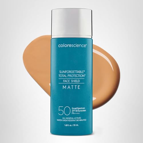 Colorescience Total Protection on skin sample demonstrating oil control