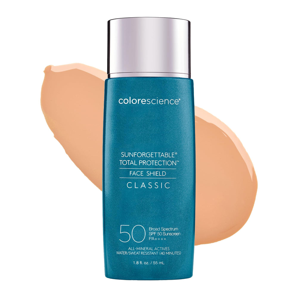 Colorscience Total Protection Face Shield SPF 50 bottle shown for daily mineral protection