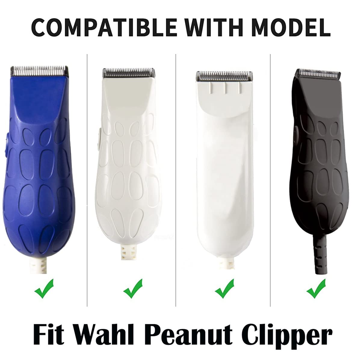 Colorski white guard highlights durable design and Wahl Peanut compatibility.