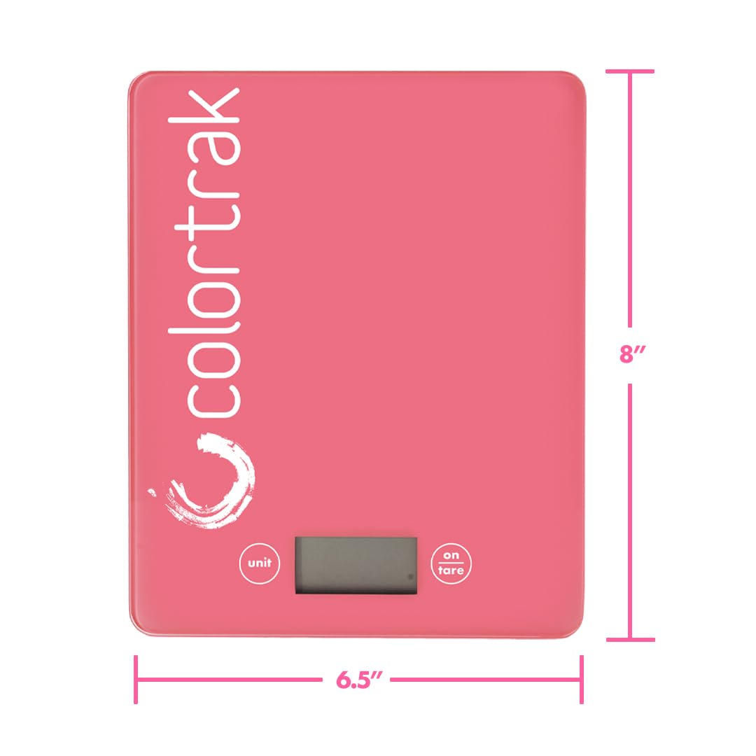 Non-slip feet keep the Colortrak scale stable during services.