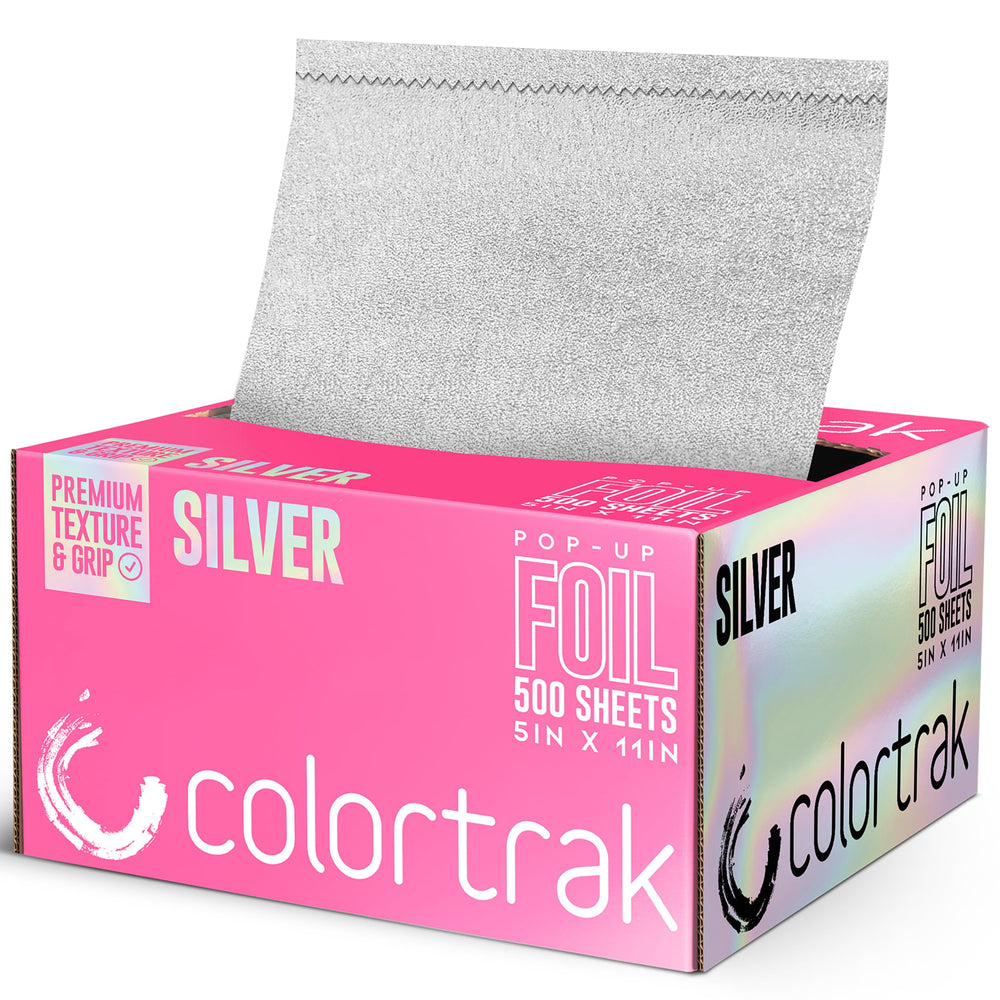 Colortrak embossed silver foil sheets offer precise color application with enhanced grip.