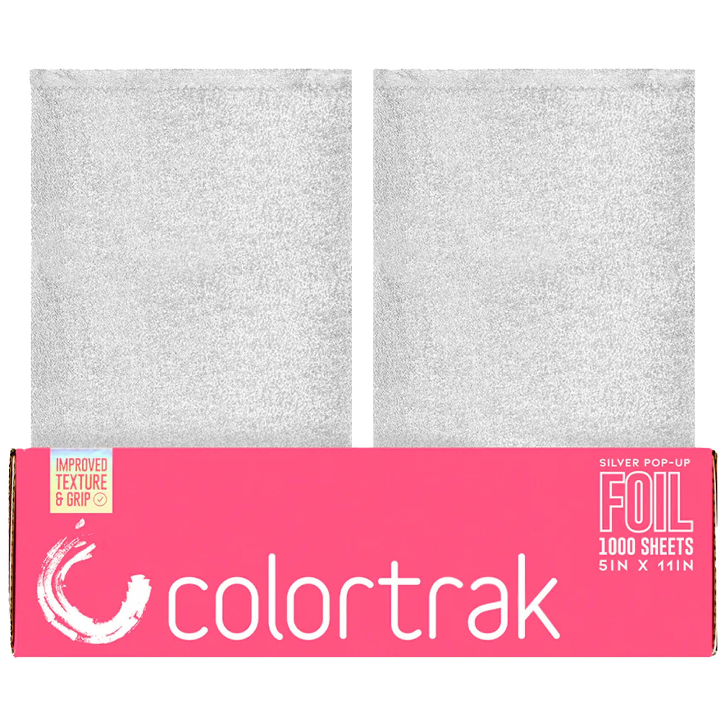 Colortrak embossed silver foil pop-up dispenser for efficient coloring workflows.