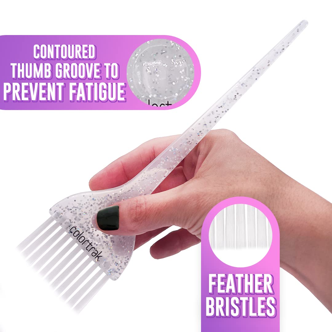 Colortrak Galaxy Glitter 3-inch stiff-bristle brush for larger sections