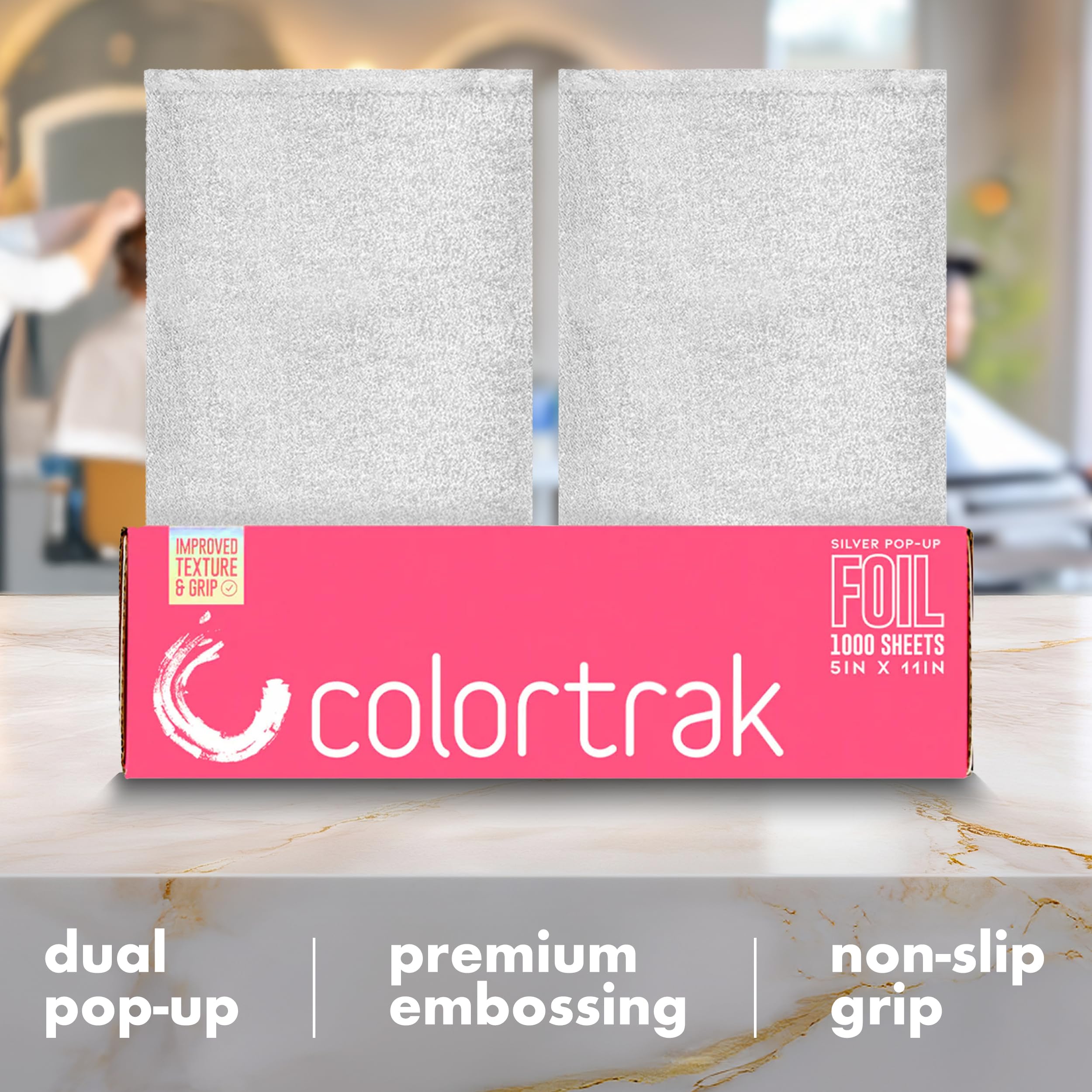 Colortrak on-the-go foil solution suited for salons and home studios.