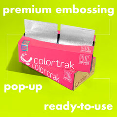 Colortrak pop-up dispenser box with a compact design for busy stations.