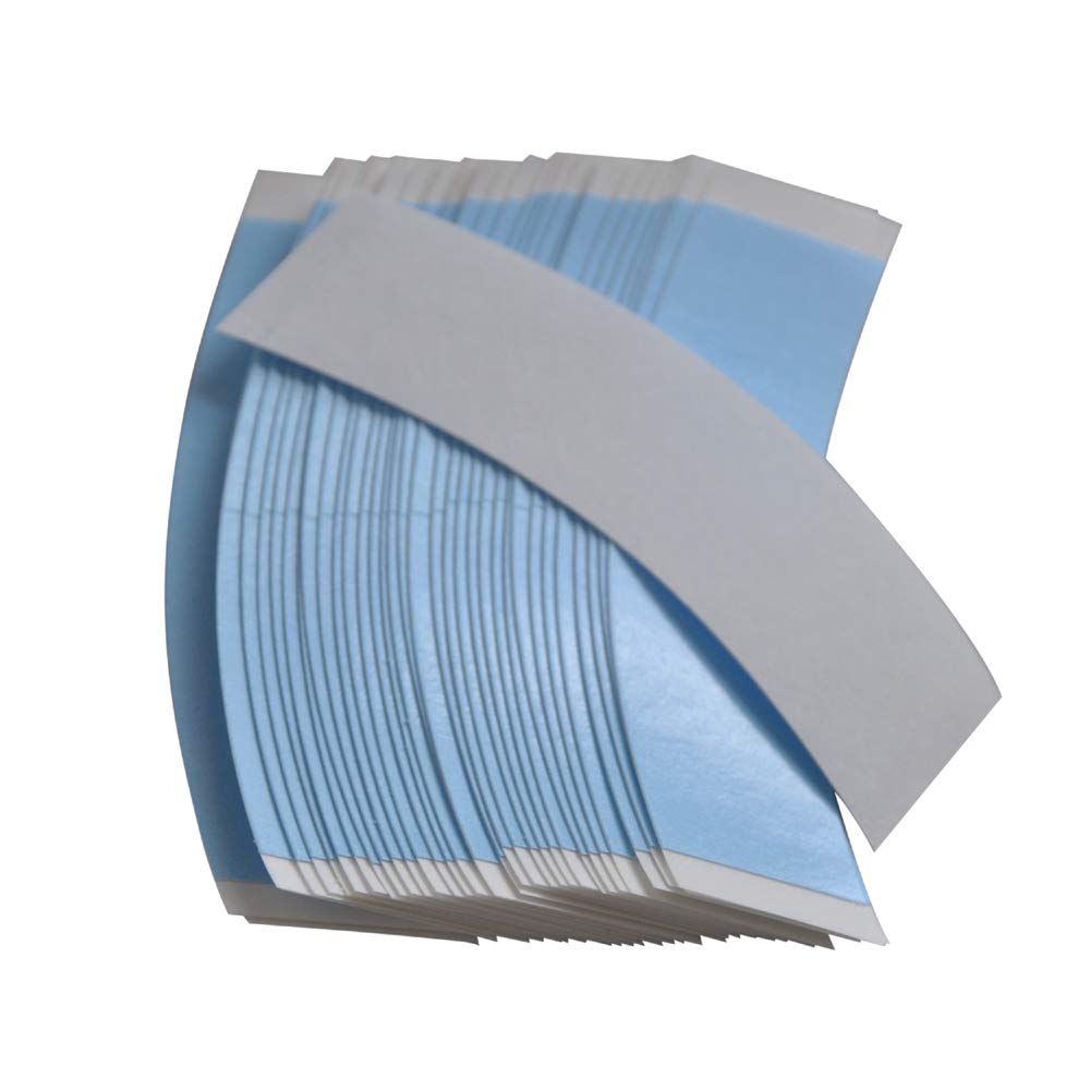 Coloryoung blue double-sided wig tape strip for secure lace front wigs with all-day hold.