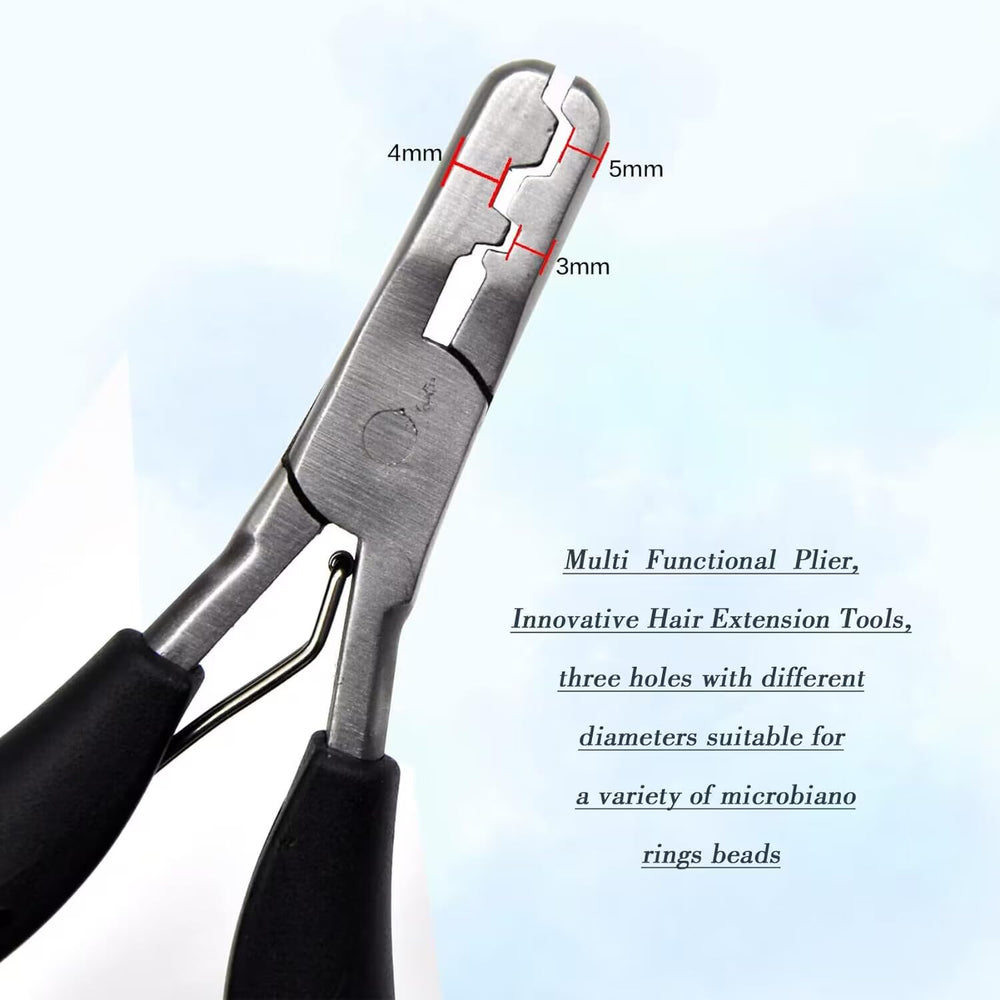 Coloryoung flat-tip 3mm-4mm-5mm tool enables versatile sizing for secure attachments.