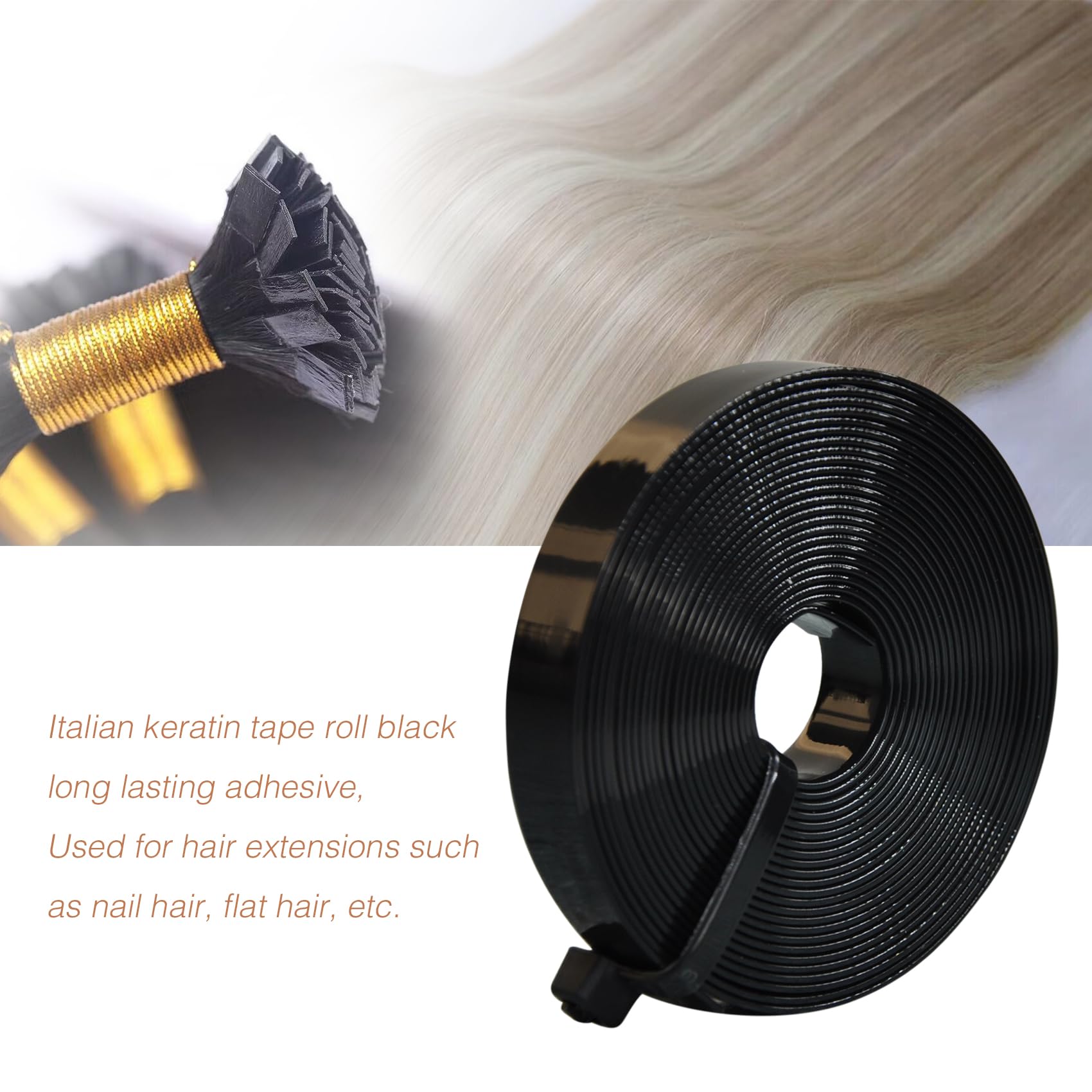ColorYoung keratin glue heated to 180°C for smooth bonding.