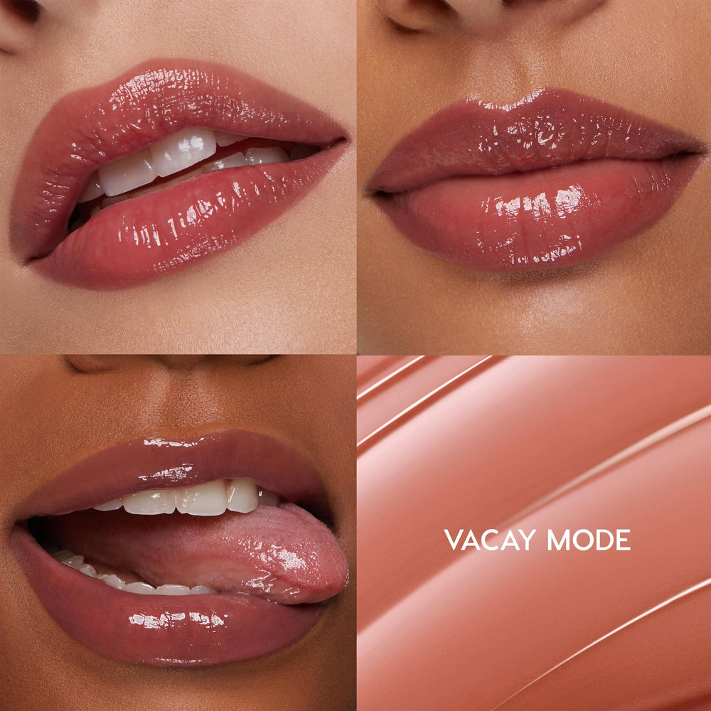 ColourPop Balsamo labial, brillo visible y acabado suave.