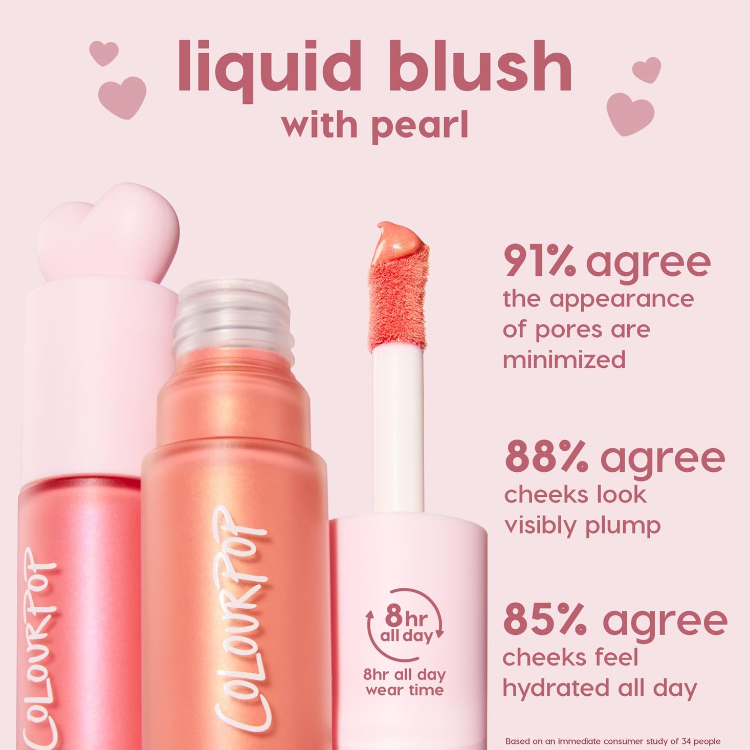 ColourPop blush líquido, aplicación fácil para difuminar sin esfuerzo.