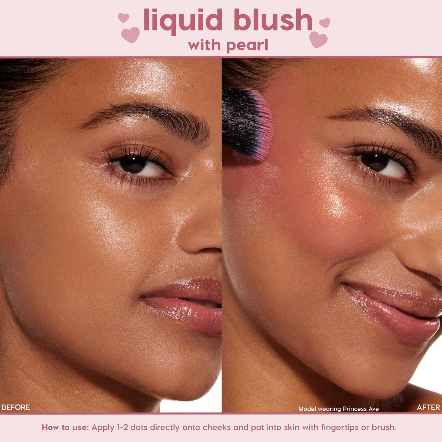 ColourPop blush líquido con niacinamida para mejorar la textura de la piel.