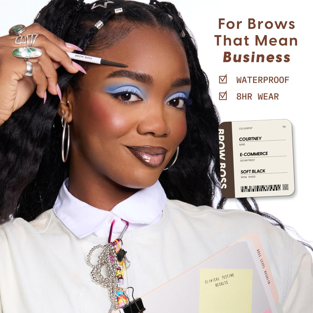 ColourPop Brow Boss 8-hour wear pigment for defined brows all day.