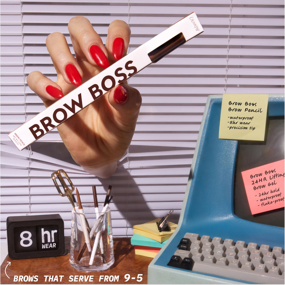 Dark Brown shade of ColourPop Brow Boss for deep, natural brow color.