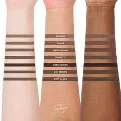 Panthenol-conditioning formula in ColourPop Brow Boss for brow care during application.