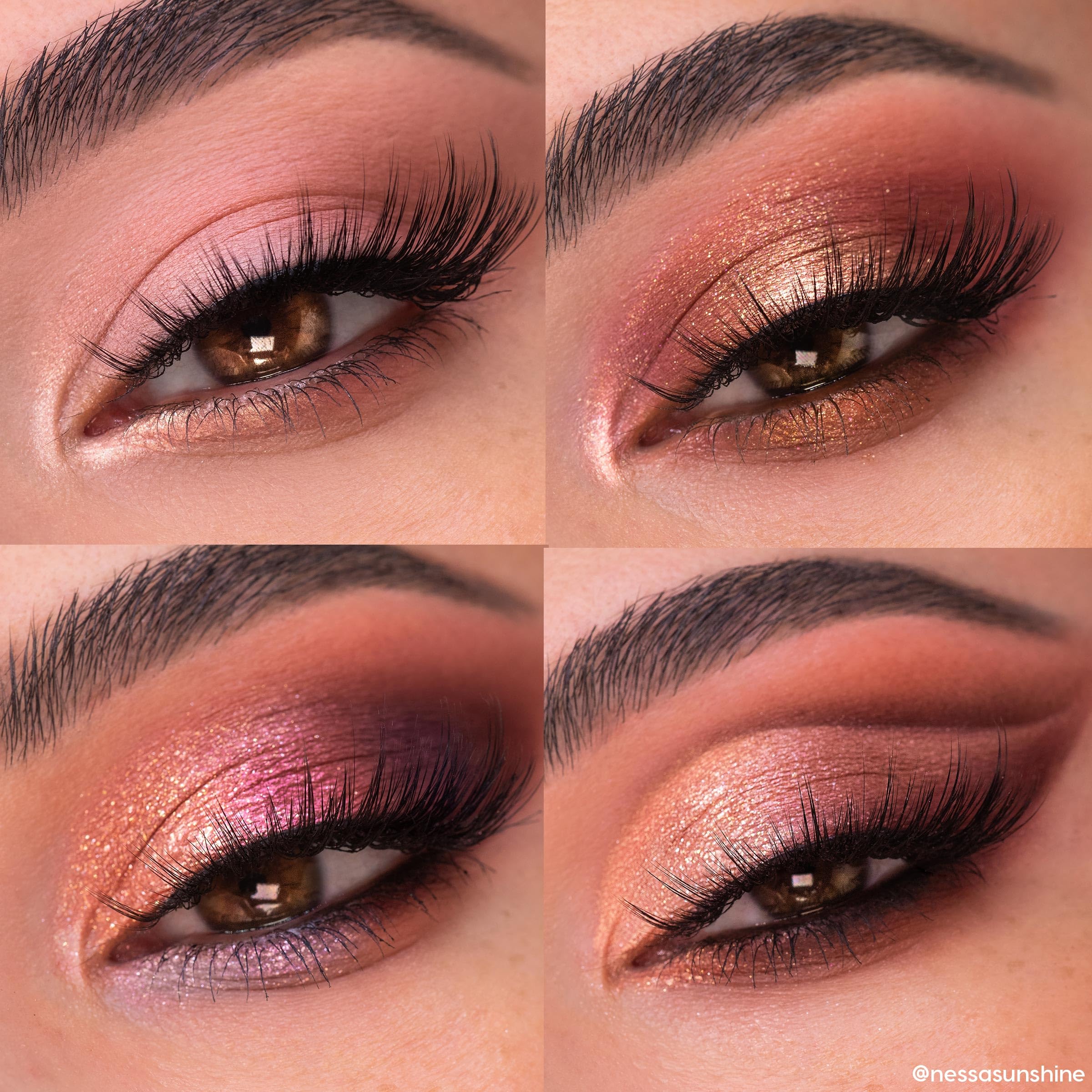 ColourPop By The Rosé Paleta mostrando aplicación precisa con brochas para definición.