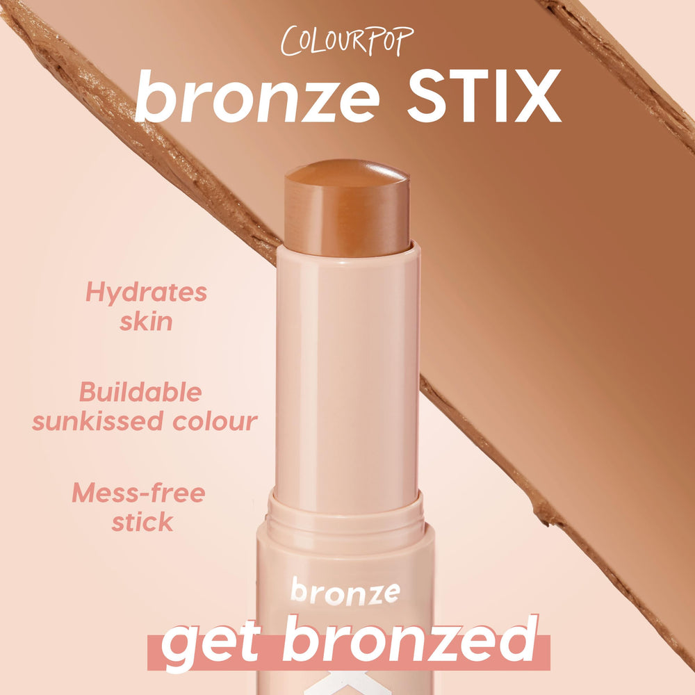 ColourPop Cream Bronzer Stick blended with fingers for seamless finish
