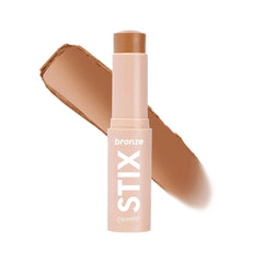 ColourPop Cream Bronzer Stick swatches on cheek for sun-kissed warmth without shimmer