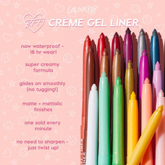 ColourPop Crème Gel delineador metalizado Plum Smash, brillo intenso para acabados llamativos