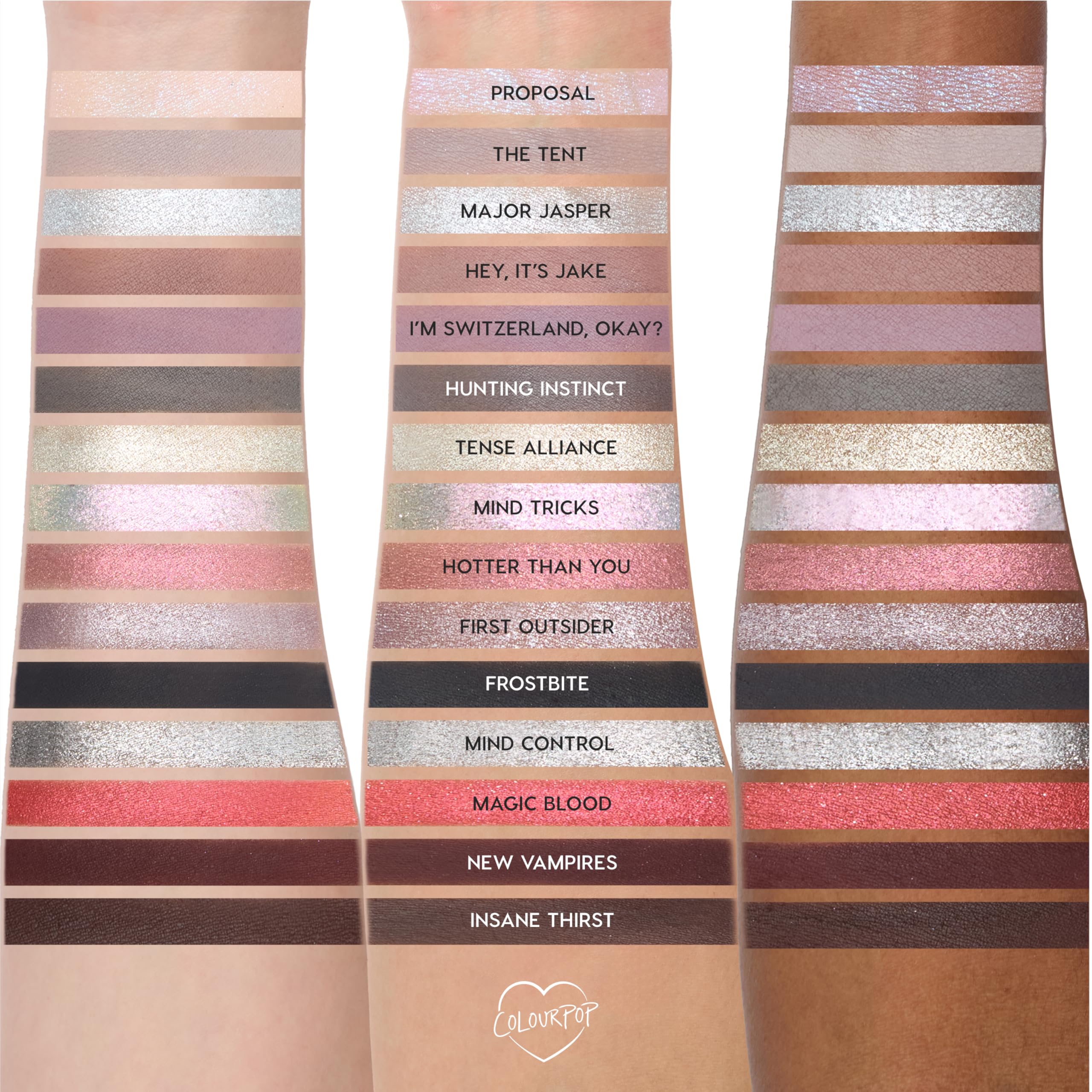 ColourPop Eclipse application shows easy layering and smooth blending.