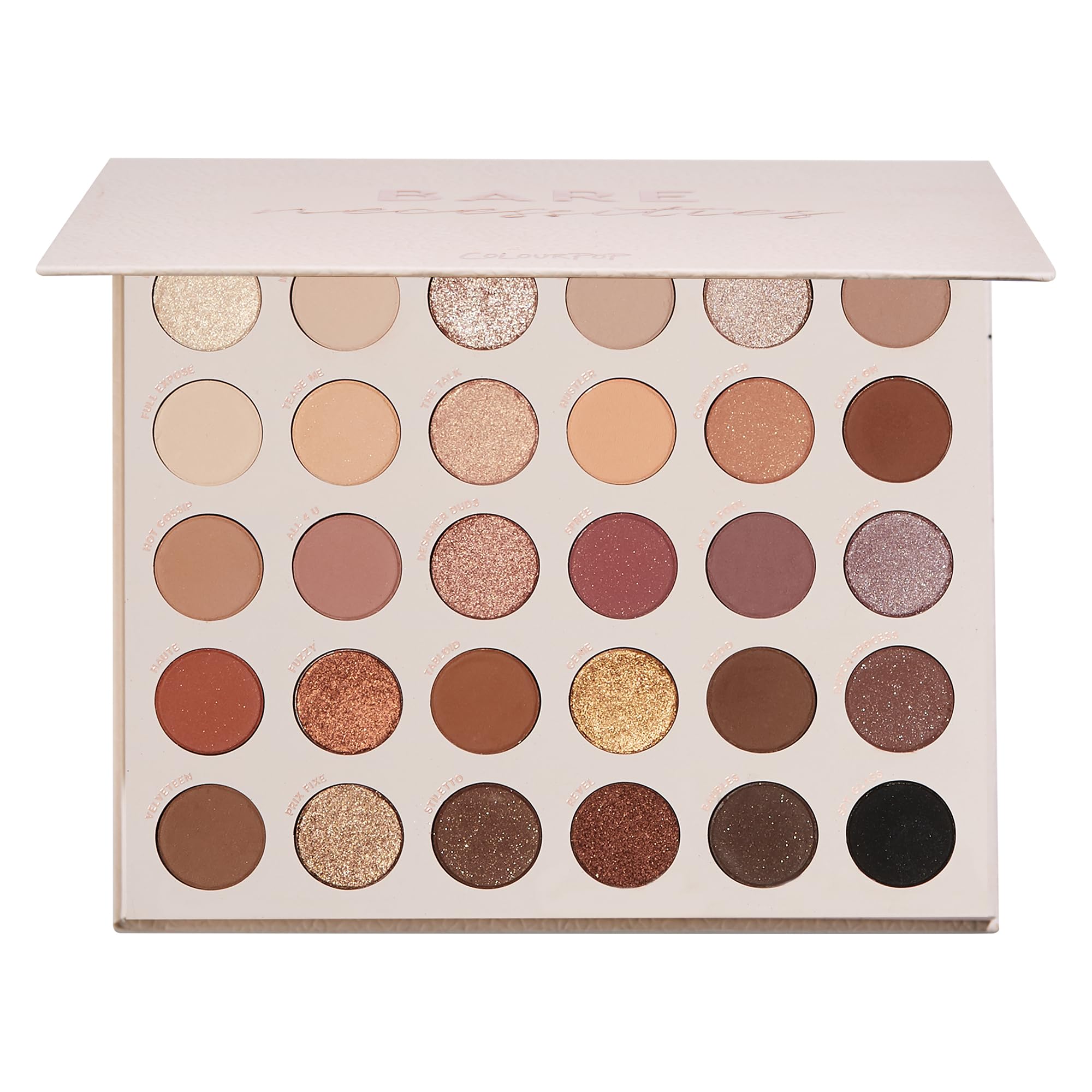ColourPop Bare Necessities palette open compact for versatile day-to-night looks.