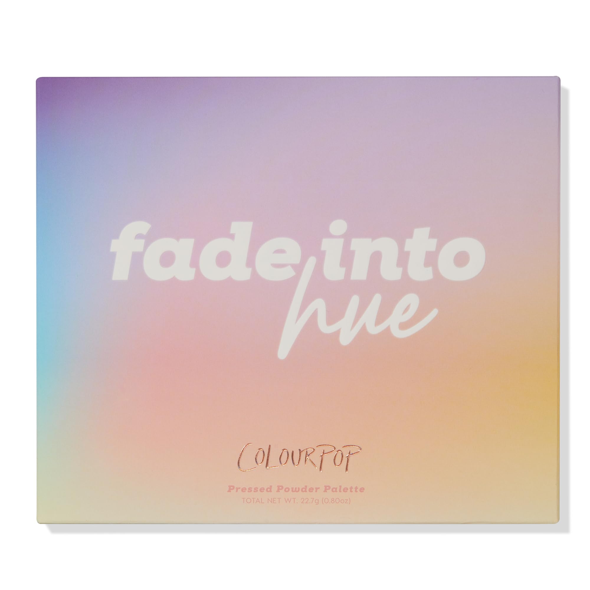 ColourPop Fade Into Hue packaging close-up highlighting cruelty-free branding.