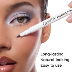 ColourPop Freckle Pen swatch displaying buildable color from subtle to bold.