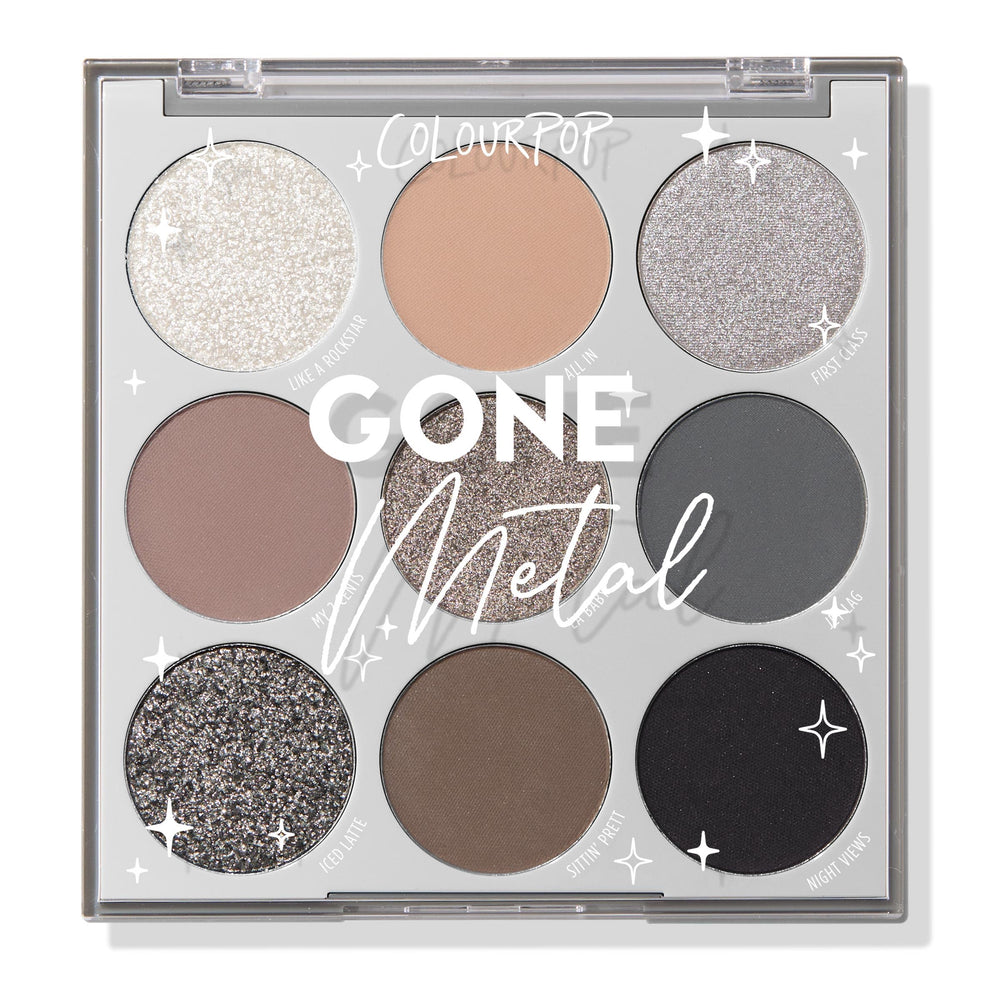 ColourPop Gone Metal paleta: sombras mate y metalizadas para looks intensos