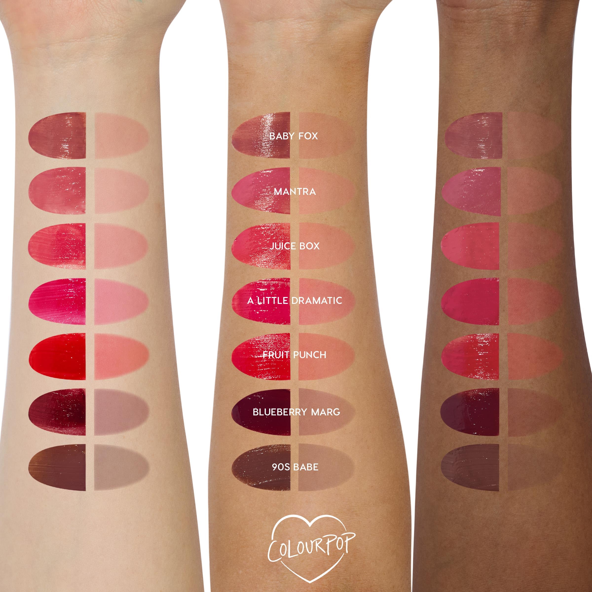 ColourPop HydraPop centre-gradient application for a soft mouth tint.