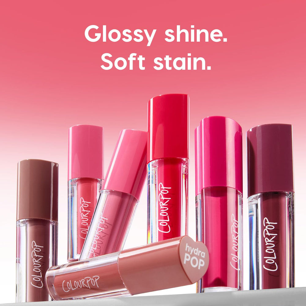 ColourPop HydraPop gloss-to-stain finish delivers lasting color and shine.