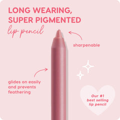 ColourPop Lippie Pencil applied on lips delivering bold color with a defined edge.