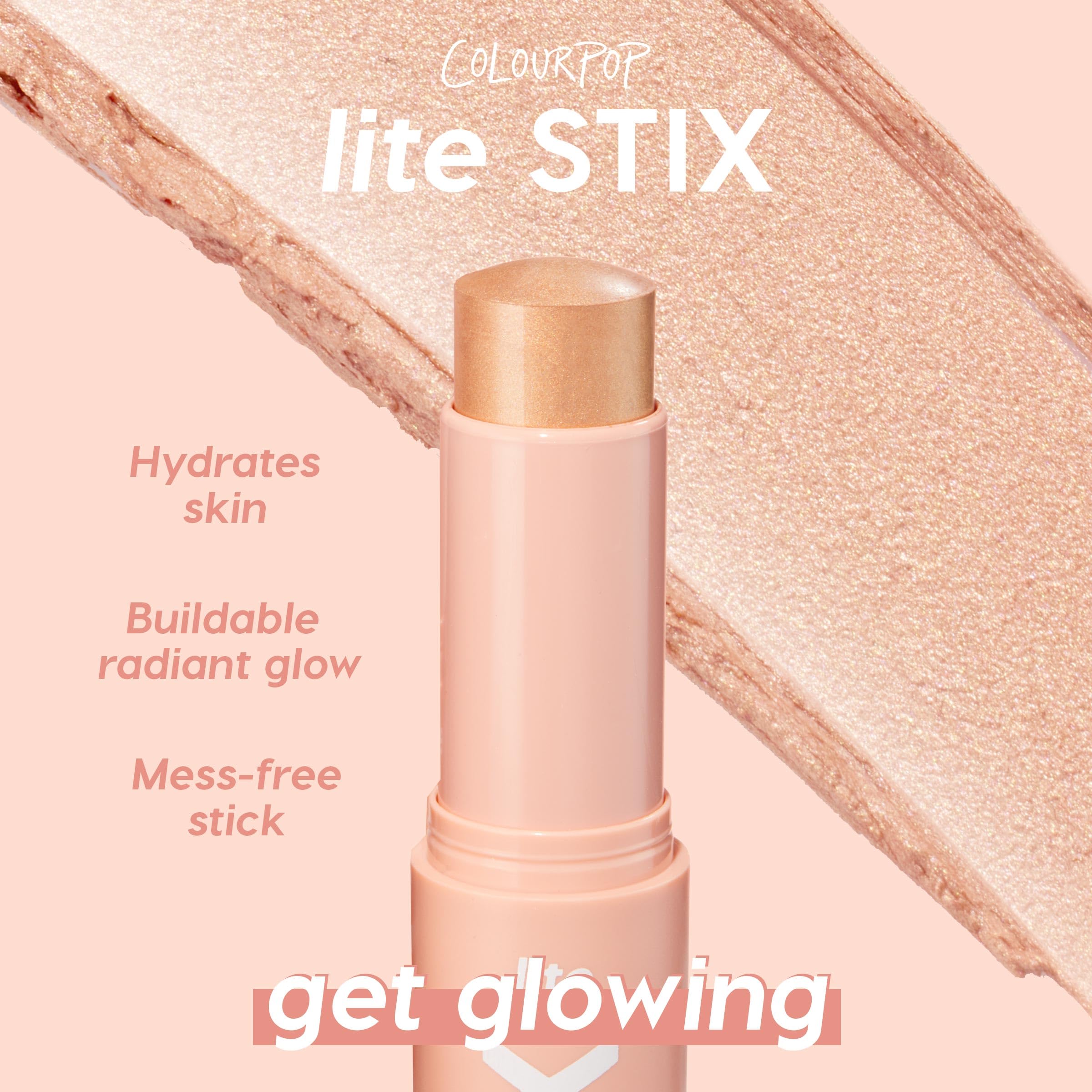 ColourPop Lite Stix ilumina el escote con brillo sutil.