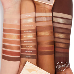 ColourPop Nude Mood: pigmentación alta para color intenso y duradero.