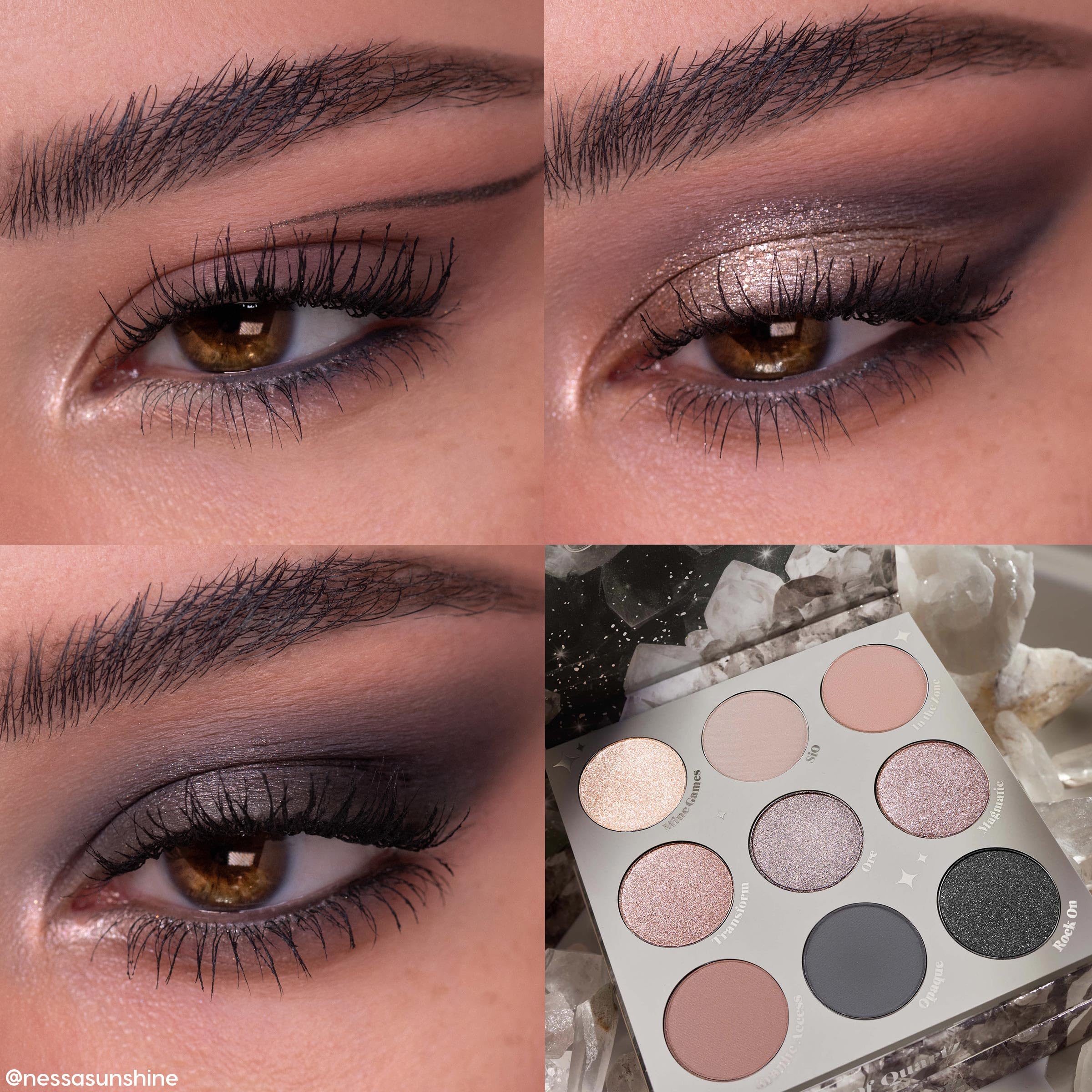 ColourPop Of Quartz aplicación con brocha plana para mayor intensidad.