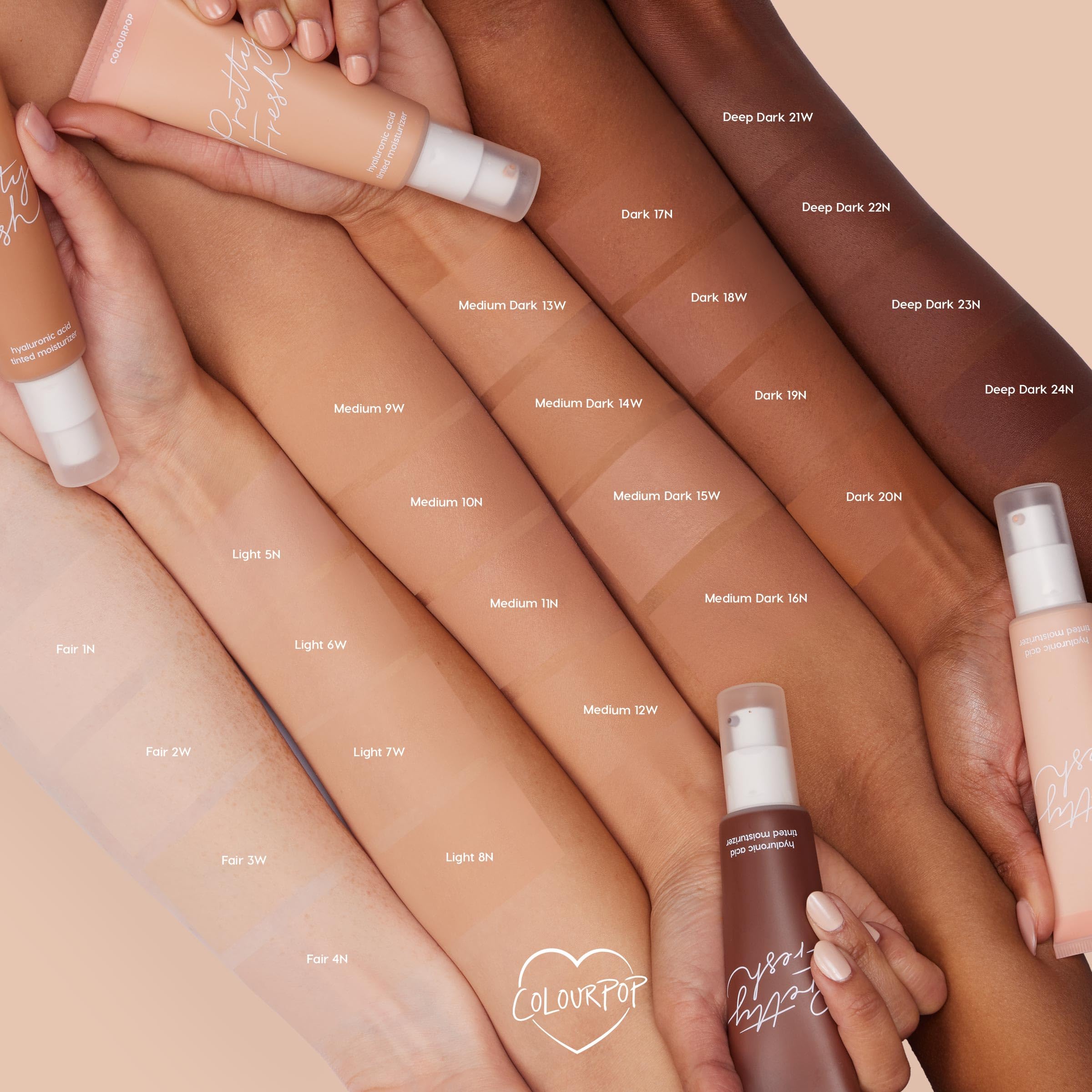 ColourPop Pretty Fresh acabado mate suave para piel natural.