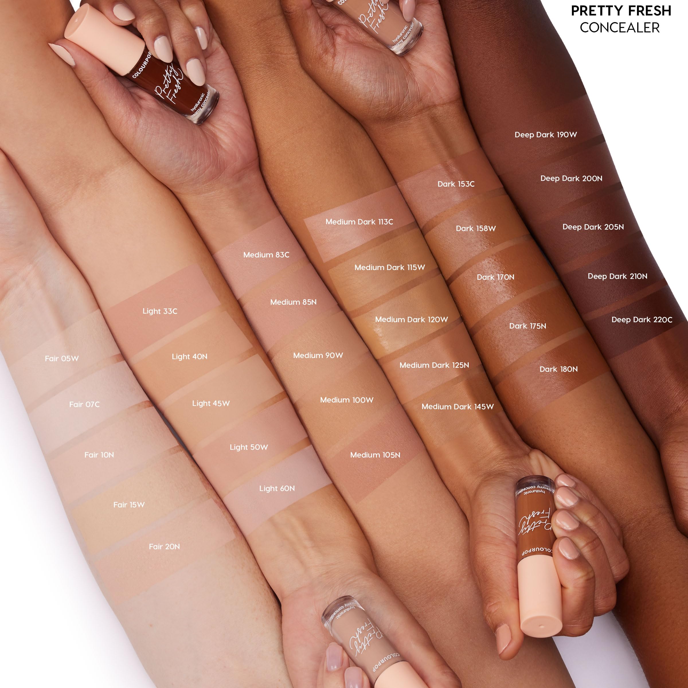 ColourPop Pretty Fresh concealer texture close-up showing creamy coverage