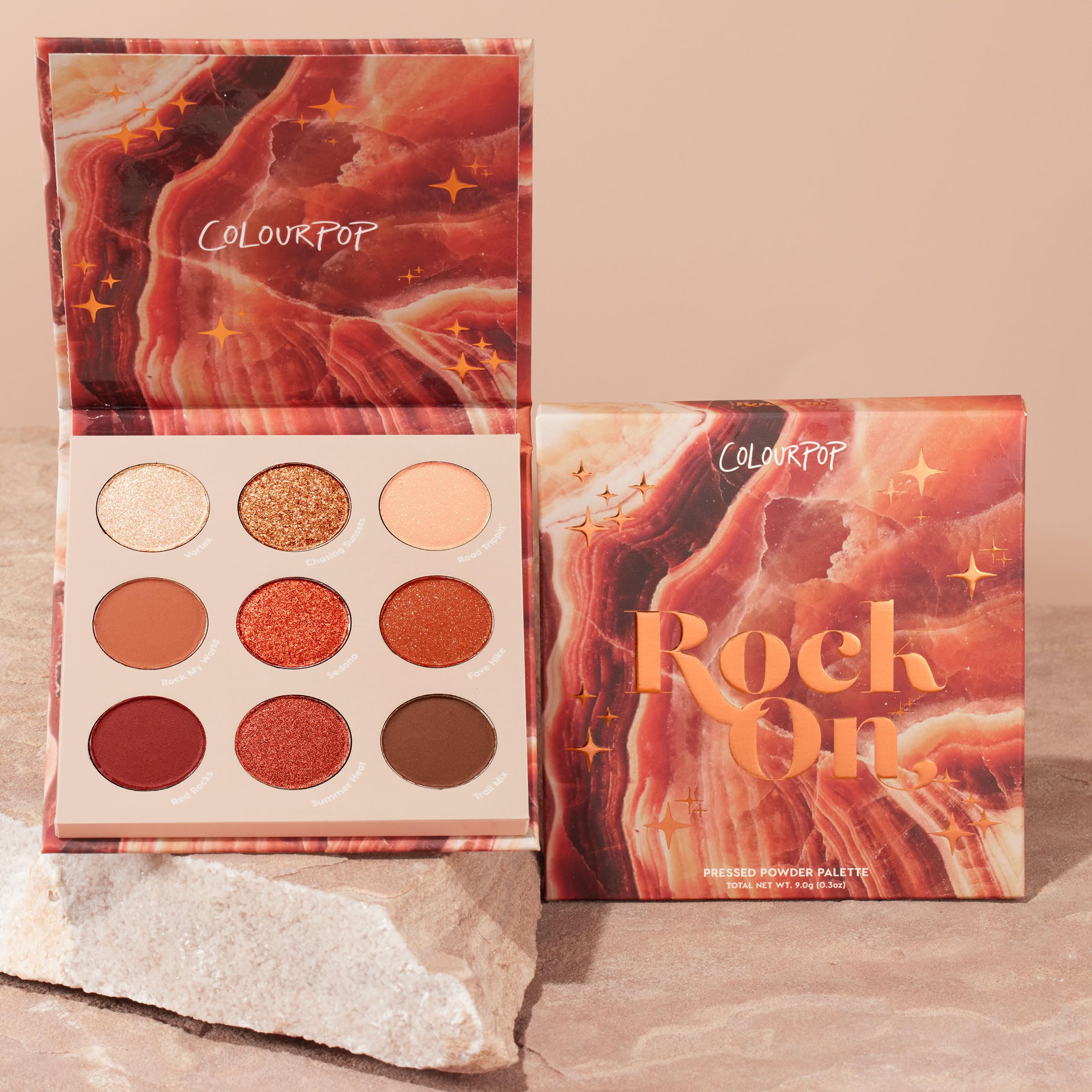ColourPop Rock On Eyeshadow Palette: paleta de larga duración para uso diario con colores fieles.